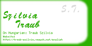 szilvia traub business card